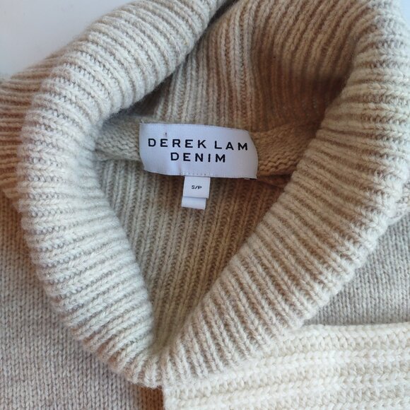 Derek Lam Wool Blend Sweater High Neck Pullover Beige Cream Size Small Apres Ski - Picture 11 of 13